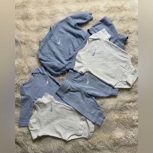 NWOT! Bundle 6 Nike Pieces White and Light Blue 0-3M